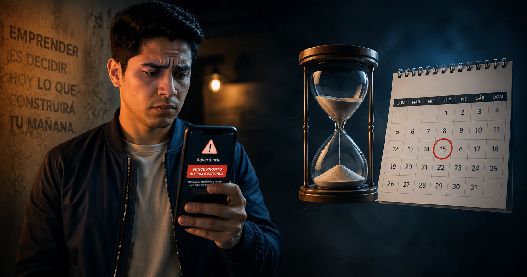 Calendario marcando la fecha de vencimiento de un certificado de firma electrónica en Ecuador
